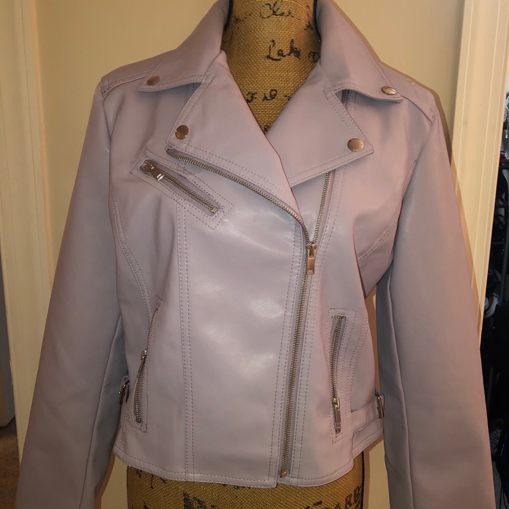 Lavender moto jacket